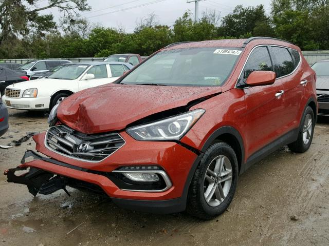 5XYZU3LB3HG489056 - 2017 HYUNDAI SANTA FE S ORANGE photo 2