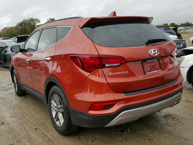 5XYZU3LB3HG489056 - 2017 HYUNDAI SANTA FE S ORANGE photo 3