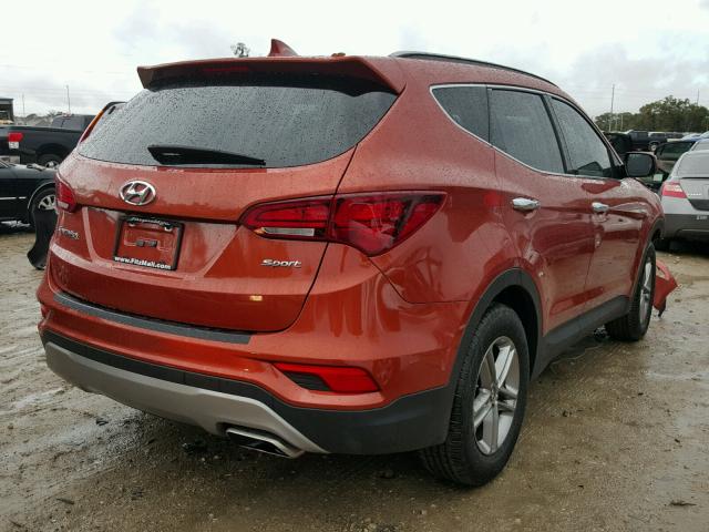 5XYZU3LB3HG489056 - 2017 HYUNDAI SANTA FE S ORANGE photo 4