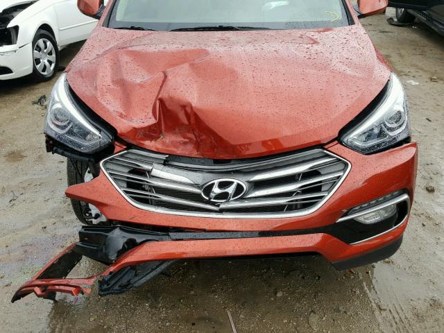 5XYZU3LB3HG489056 - 2017 HYUNDAI SANTA FE S ORANGE photo 7