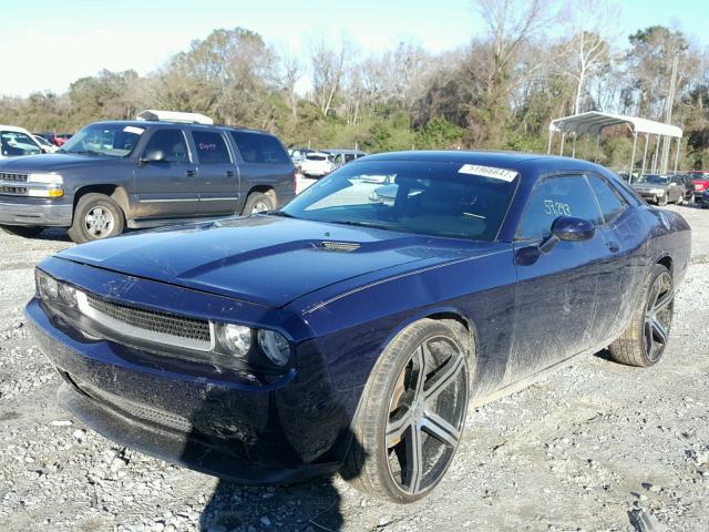 2C3CDYAG9EH111388 - 2014 DODGE CHALLENGER BLUE photo 2