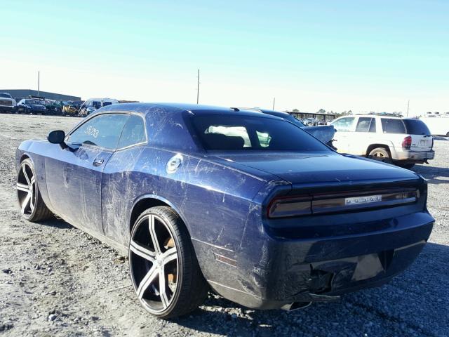 2C3CDYAG9EH111388 - 2014 DODGE CHALLENGER BLUE photo 3