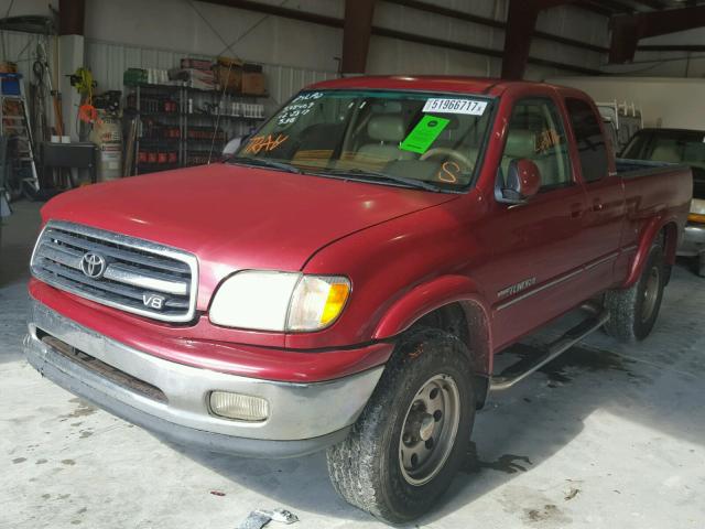 5TBRT38152S246113 - 2002 TOYOTA TUNDRA ACC RED photo 2