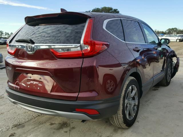 2HKRW1H8XHH503913 - 2017 HONDA CR-V EXL MAROON photo 4