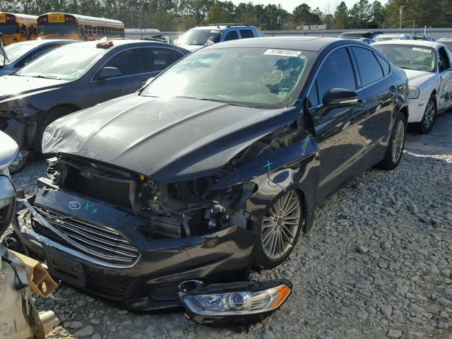 3FA6P0H98DR304410 - 2013 FORD FUSION SE BLACK photo 2