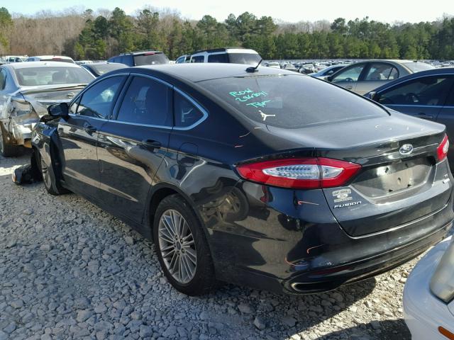 3FA6P0H98DR304410 - 2013 FORD FUSION SE BLACK photo 3