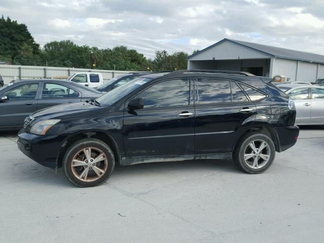 JTJGW31U982850397 - 2008 LEXUS RX 400H BLACK photo 9