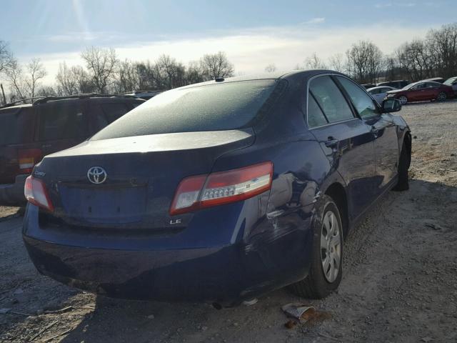 4T4BF3EK3AR044573 - 2010 TOYOTA CAMRY LE ლურჯი ფოტო 4