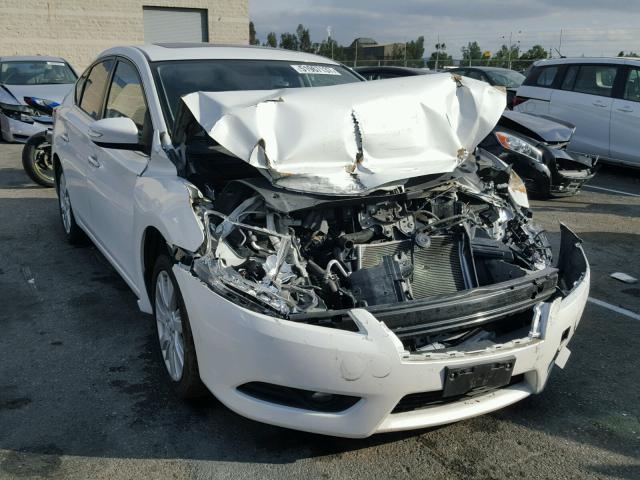 3N1AB7AP9DL615421 - 2013 NISSAN SENTRA S WHITE photo 1