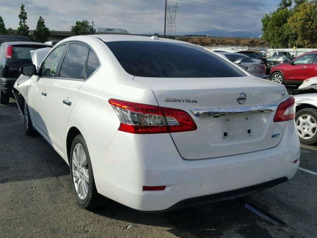 3N1AB7AP9DL615421 - 2013 NISSAN SENTRA S WHITE photo 3