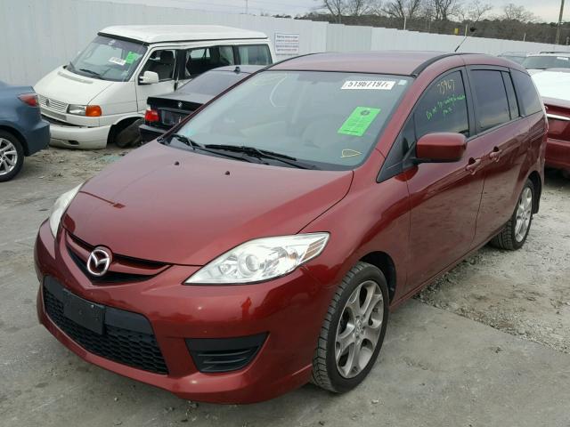 JM1CR2W37A0388118 - 2010 MAZDA 5 RED photo 2