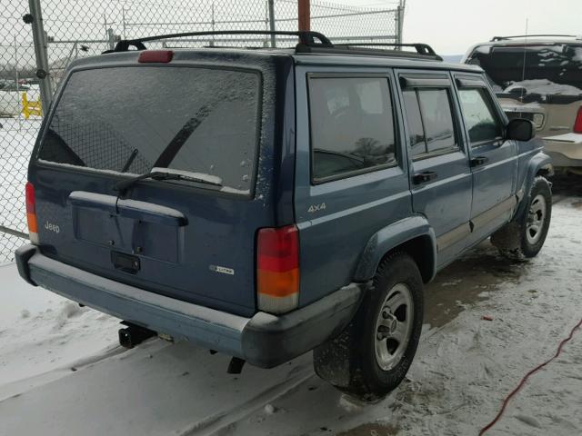 1J4FF68SXXL651365 - 1999 JEEP CHEROKEE S BLUE photo 4