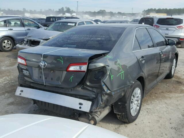 4T4BF1FK3CR161379 - 2012 TOYOTA CAMRY BASE GRAY photo 4