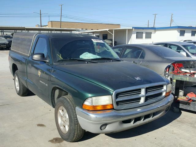 1B7FL26N21S200674 - 2001 DODGE DAKOTA GREEN photo 1