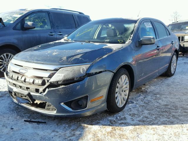 3FADP0L34BR177128 - 2011 FORD FUSION HYB BLUE photo 2