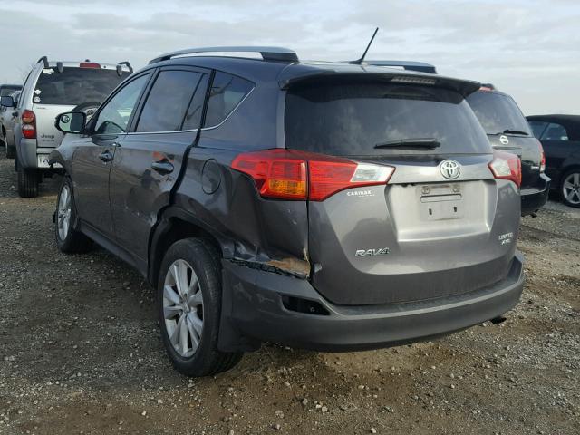 2T3DFREV2DW058413 - 2013 TOYOTA RAV4 LIMIT GRAY photo 3