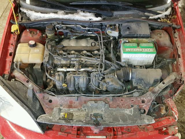 3FAFP31N45R116333 - 2005 FORD FOCUS ZX3 RED photo 7