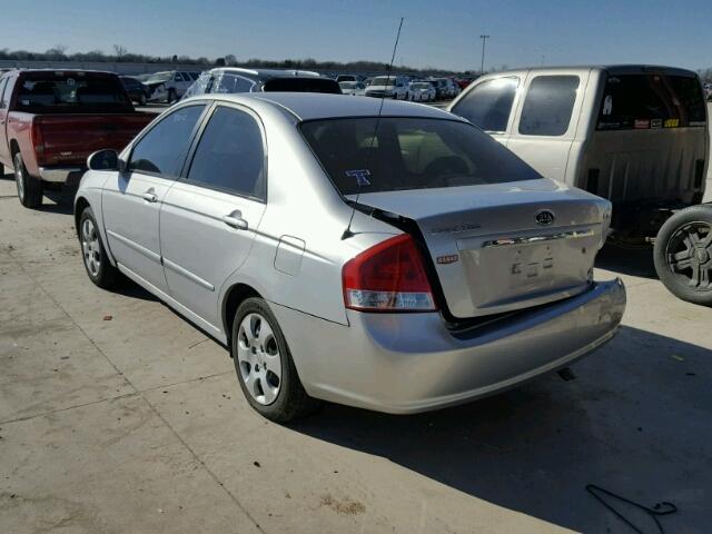 KNAFE121075404286 - 2007 KIA SPECTRA EX SILVER photo 3