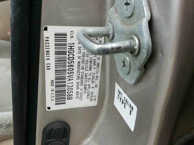 1HGCD5605VA130588 - 1997 HONDA ACCORD SE SILVER photo 10