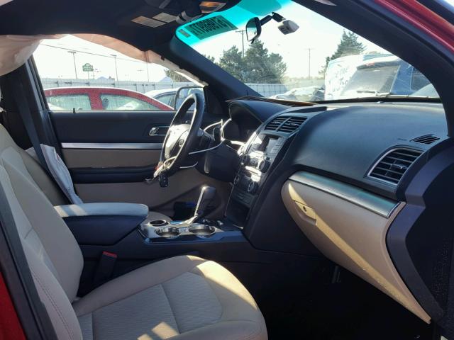 1FM5K7B8XGGA61218 - 2016 FORD EXPLORER RED photo 5