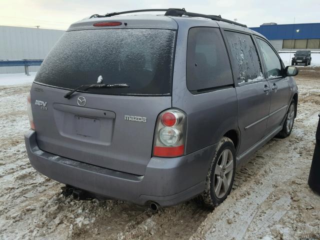 JM3LW28J140530785 - 2004 MAZDA MPV WAGON GRAY photo 4