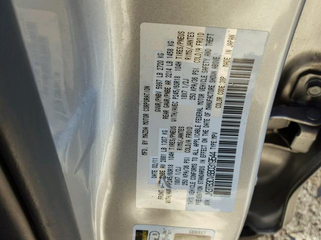 JM3TB3CV8B0319544 - 2011 MAZDA CX-9 GRAY photo 10