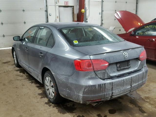 3VW2K7AJ1CM465193 - 2012 VOLKSWAGEN JETTA BASE 黑色 照片 3