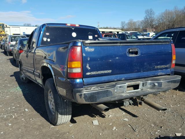 2GCEK19T9Y1236844 - 2000 CHEVROLET SILVERADO BLUE photo 3