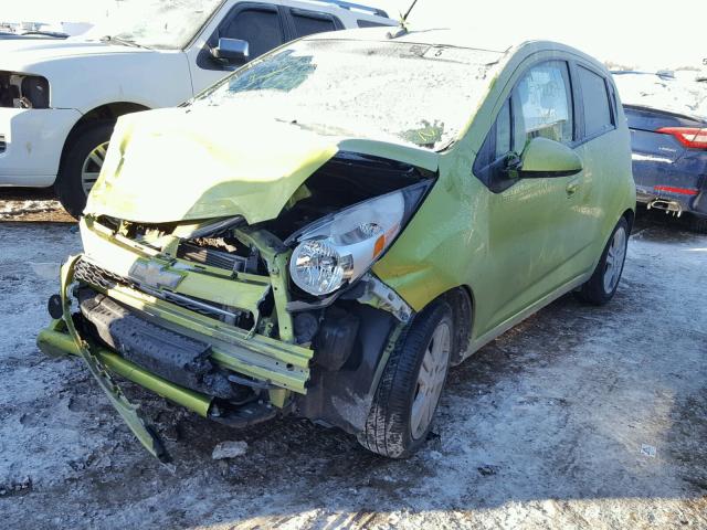 KL8CB6S91DC566722 - 2013 CHEVROLET SPARK LS GREEN photo 2