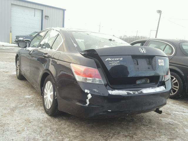 1HGCP26329A183500 - 2009 HONDA ACCORD LX BLACK photo 3