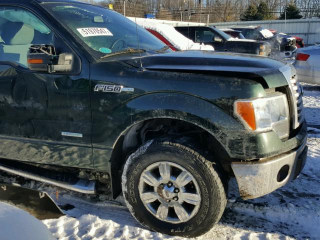 1FTFX1ET5CFA83019 - 2012 FORD F150 SUPER GREEN photo 9