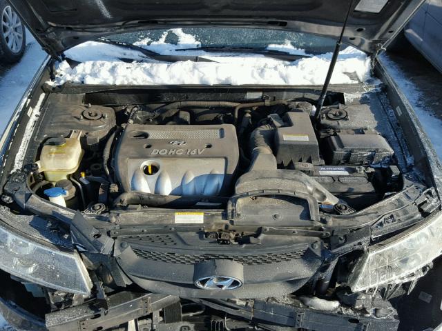 5NPET46C27H250651 - 2007 HYUNDAI SONATA GLS BLACK photo 7