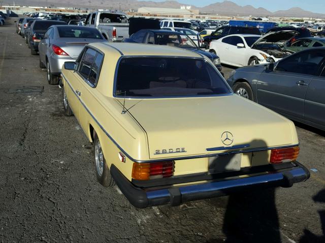 11407312105681 - 1975 MERCEDES-BENZ 280C YELLOW photo 3