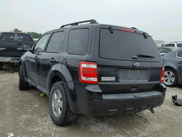 1FMCU9D77CKB37759 - 2012 FORD ESCAPE XLT BLACK photo 3