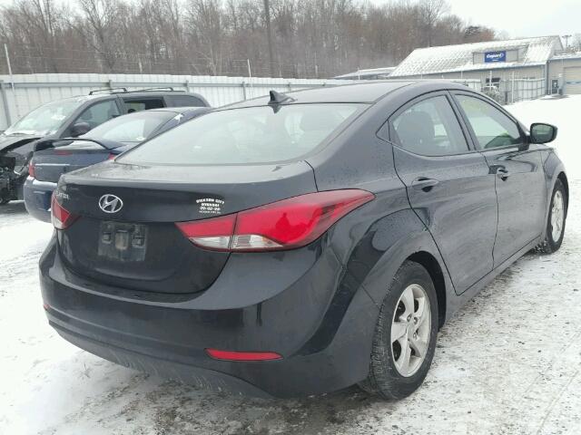 KMHDH4AE3FU415628 - 2015 HYUNDAI ELANTRA SE BLACK photo 4