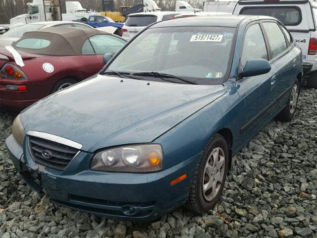 KMHDN56D76U199166 - 2006 HYUNDAI ELANTRA GL TEAL photo 2