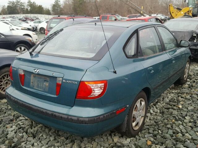 KMHDN56D76U199166 - 2006 HYUNDAI ELANTRA GL TEAL photo 4