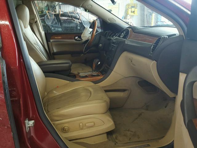 5GAEV23D49J172347 - 2009 BUICK ENCLAVE CX RED photo 5