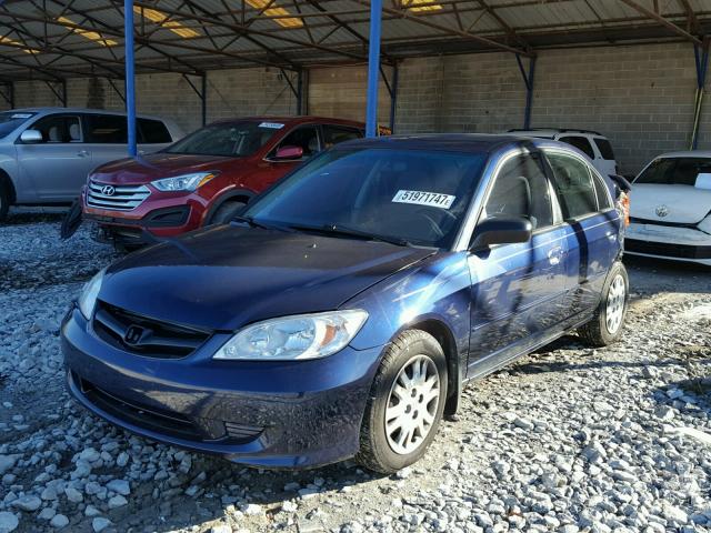 2HGES16694H563228 - 2004 HONDA CIVIC LX BLUE photo 2