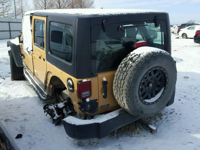 1C4BJWKG2DL645837 - 2013 JEEP WRANGLER U YELLOW photo 3