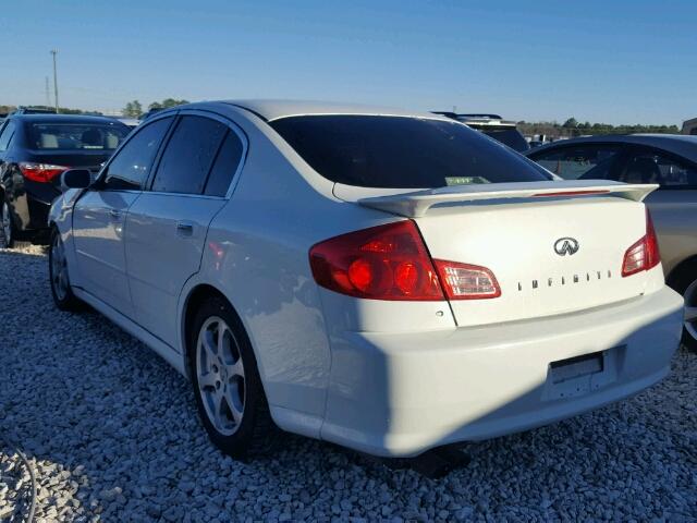 JNKCV51E85M200127 - 2005 INFINITI G35 WHITE photo 3