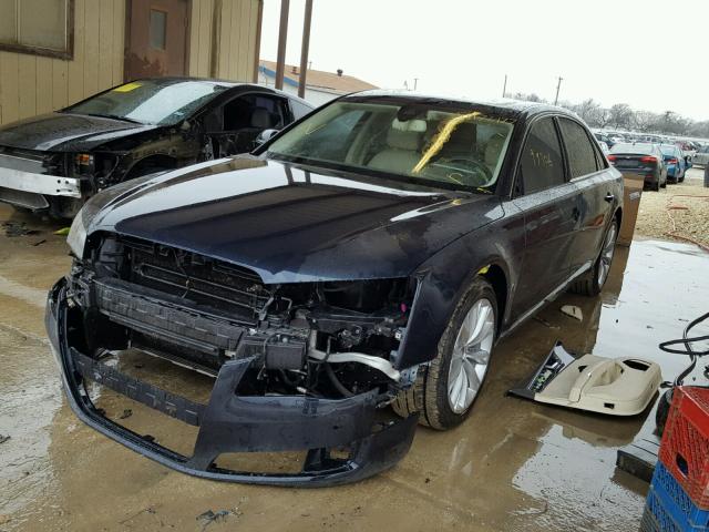 WAURVAFD5BN008977 - 2011 AUDI A8 L QUATT BLUE photo 2