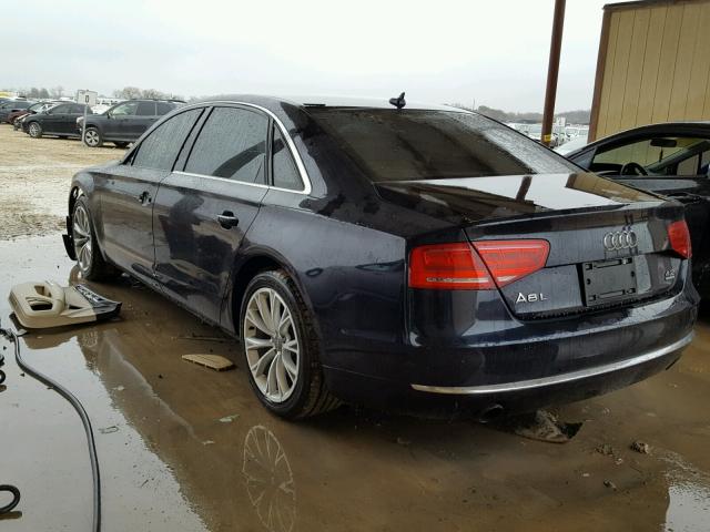 WAURVAFD5BN008977 - 2011 AUDI A8 L QUATT BLUE photo 3