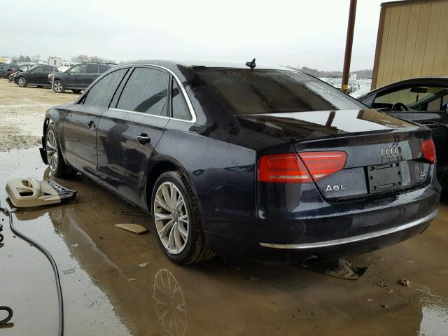 WAURVAFD5BN008977 - 2011 AUDI A8 L QUATT BLUE photo 3