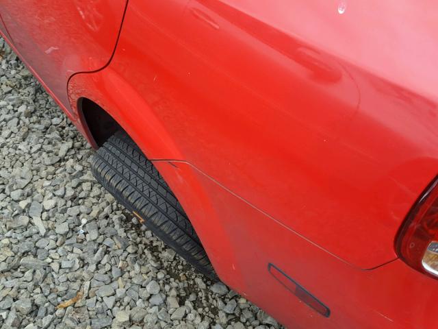 KL1TD56606B514588 - 2006 CHEVROLET AVEO BASE Czerwony zdjęcie 9