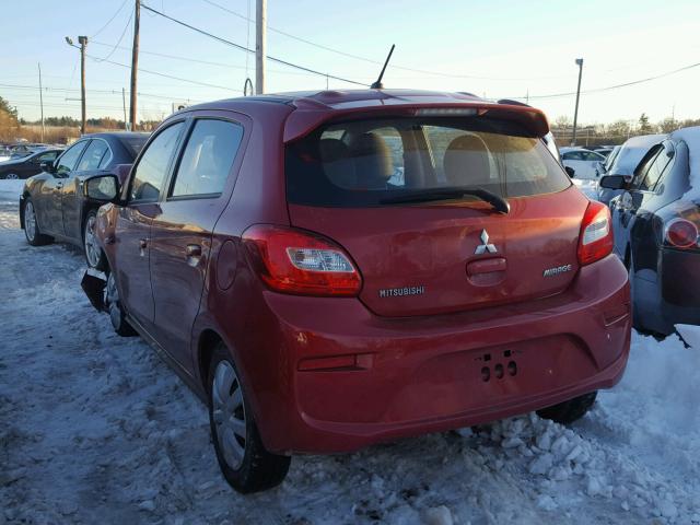 ML32A3HJ7HH009525 - 2017 MITSUBISHI MIRAGE ES RED photo 3