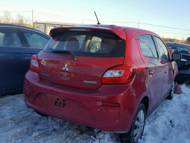 ML32A3HJ7HH009525 - 2017 MITSUBISHI MIRAGE ES RED photo 4