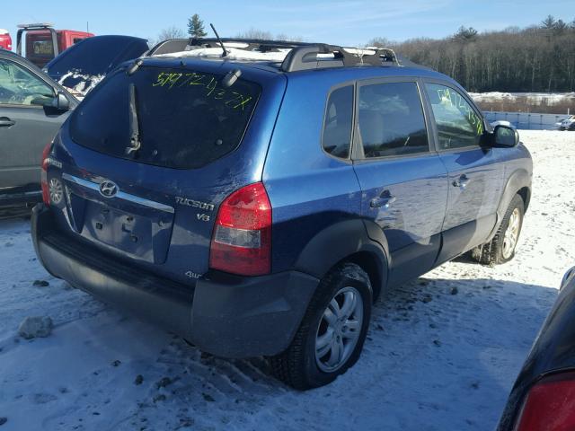 KM8JN72D27U614089 - 2007 HYUNDAI TUCSON SE BLUE photo 4