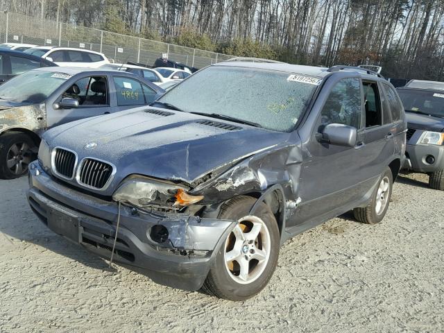 5UXFA53562LP28658 - 2002 BMW X5 3.0I GRAY photo 2