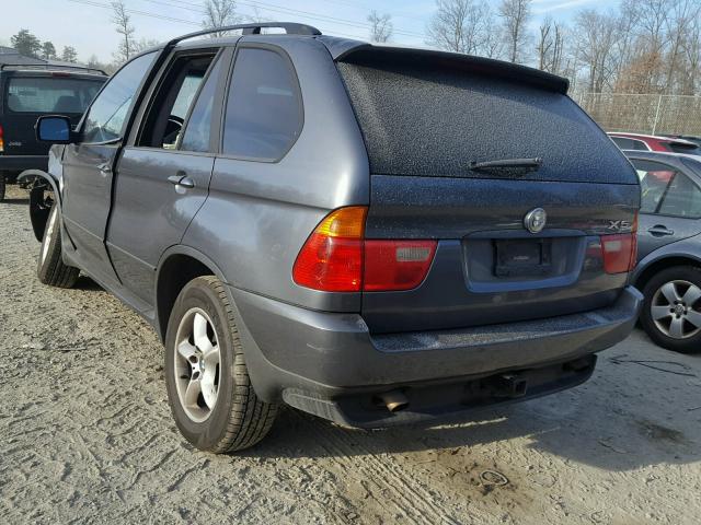 5UXFA53562LP28658 - 2002 BMW X5 3.0I GRAY photo 3